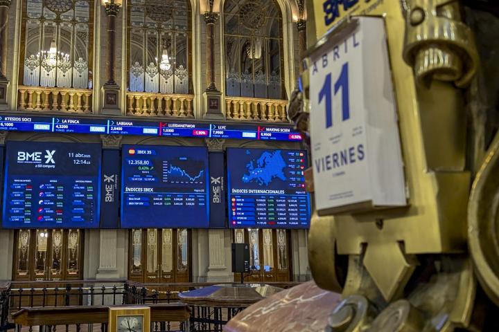 La bolsa de Madrid, este viernes 11 de abril.