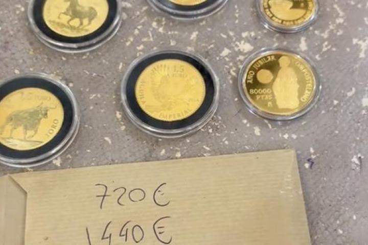 Las monedas de oro que se han hecho virales después de su valoración.
