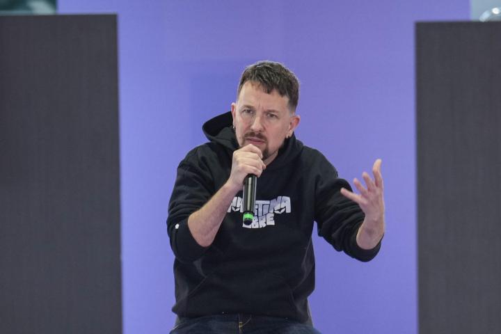 Pablo Iglesias este viernes en la Asamblea Ciudadana de Podemos.