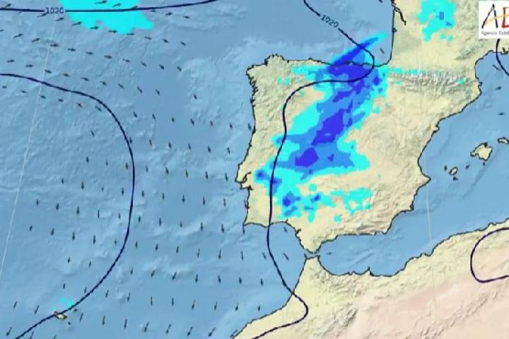 Mapa de previsión de AEMET