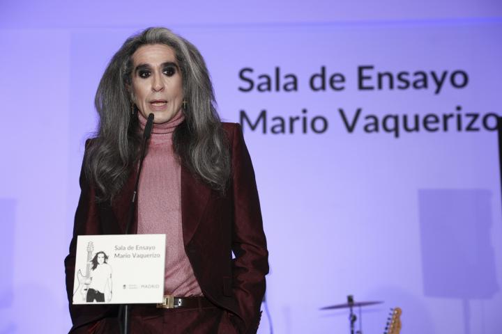 Mario Vaquerizo, en la inauguración este martes de la sala de ensayo que lleva su nombre en Madrid.