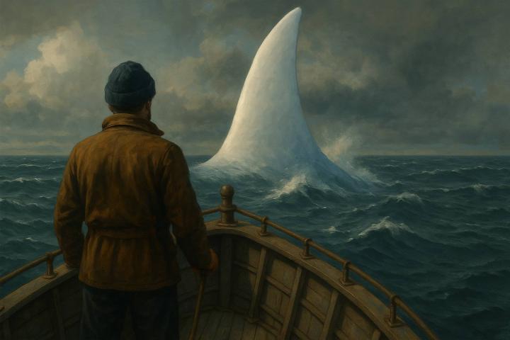 Recreación del avistamiento de un pez luna gigante