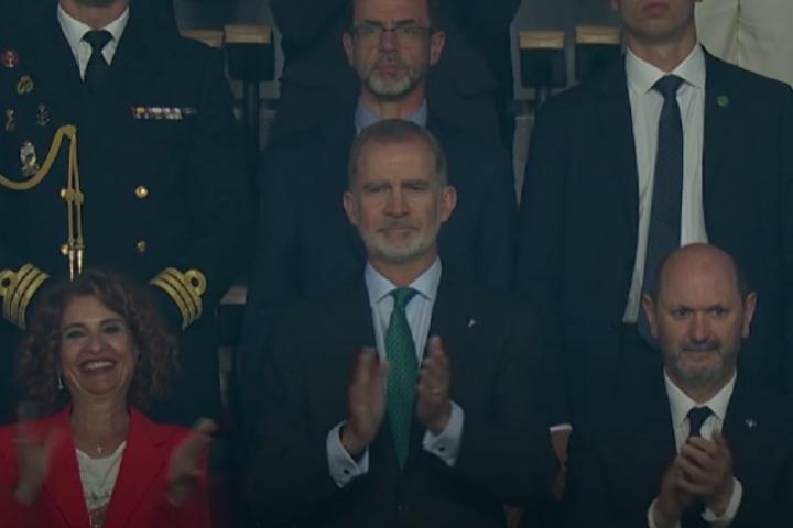 Felipe VI, en el palco de La Cartuja