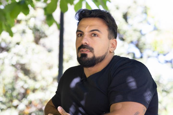 Eduardo Blasco, en un momento de la entrevista