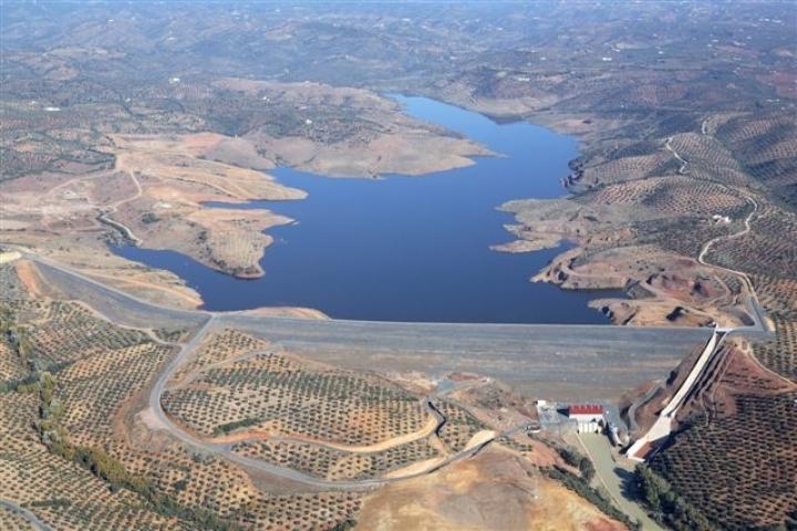 Vista aérea del embalse de El Arenoso.