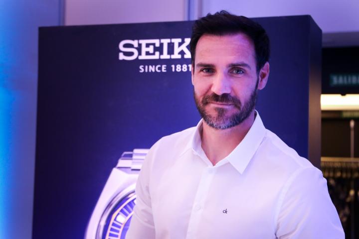 Saúl Craviotto posa en el evento de presentación de Seiko