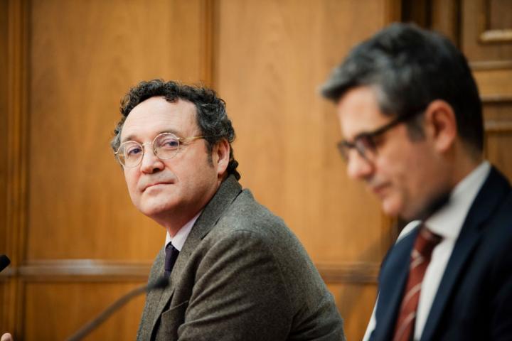 El fiscal general del Estado, Alvaro García Ortiz, junto al ministro de Justicia, Félix Bolaños.
