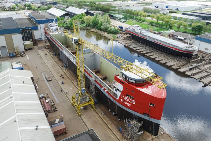 El primer buque transportador de CO2 construido en Europa.