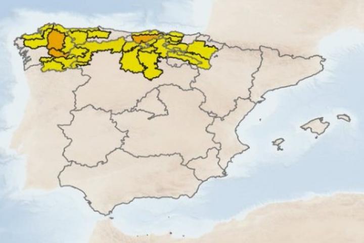 El mapa de la AEMET para este domingo