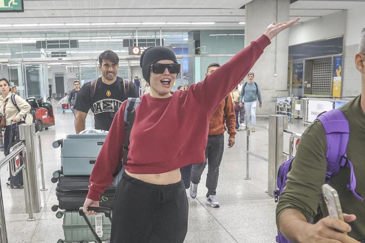 Melody, al aterrizar en España tras Eurovisión 2025.