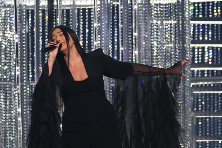 Un momento de la actuación de Yuval Raphael, de Israel, en Eurovisión 2025.