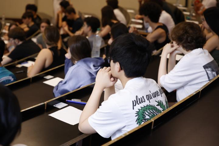 Estudiantes en un aula de PAU, en una imagen de archivo.