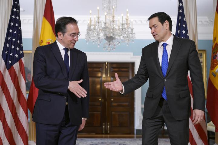 El secretario de Estado de EEUU, Marco Rubio, recibe en Washington al ministro español de Asuntos Exteriores, José Manuel Albares.