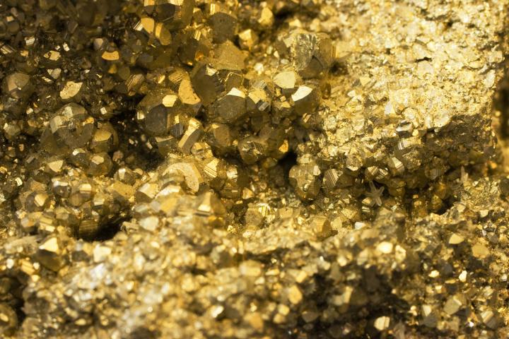 Pirita, mineral conocido como el oro de los tontos, en una imagen de archivo