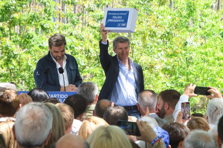 Alberto Núnez Feijóo, este sábado en A Coruña.