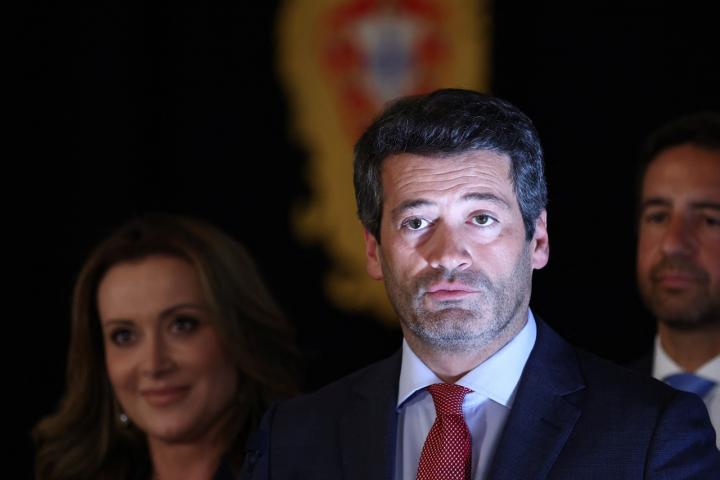 El líder de la ultraderecha portuguesa, André Ventura, celebra los resultados electorales de Chega