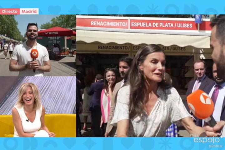 Susanna Griso reacciona a esta frase de la reina Letizia en la Feria del Libro