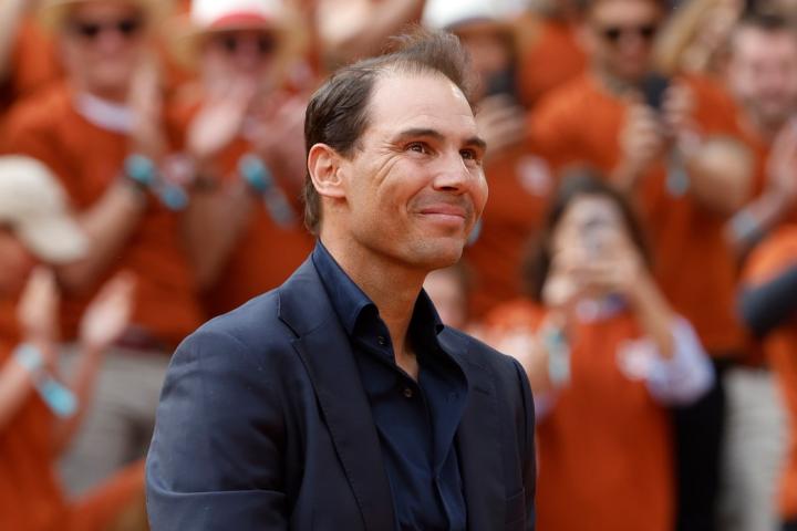 Rafael Nadal en el homenaje de Roland Garros