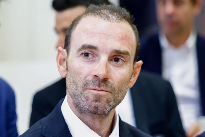 Alejandro Valverde, durante su presentación como seleccionador nacional masculino de ciclismo en carretera