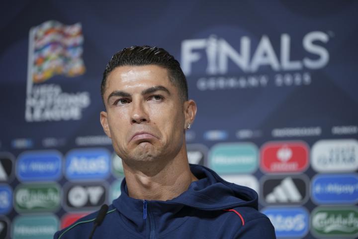 Cristiano Ronaldo, en rueda de prensa.