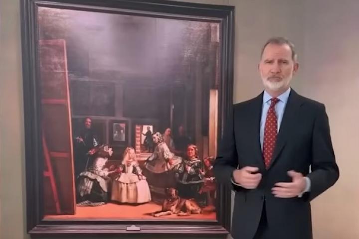 Felipe VI explicando 'Las Meninas'