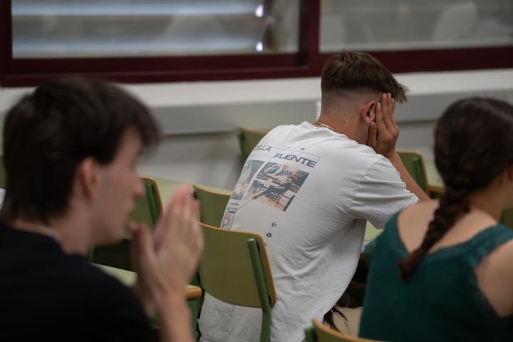 Estudiantes en la PAU, en una imagen de archivo.