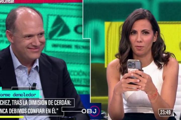 Ana Pastor, junto a Esteban Urreiztieta en 'El Objetivo'