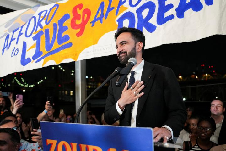 Zohran Mamdani, el ganador de las primarias demócratas a la alcaldía de Nueva York.