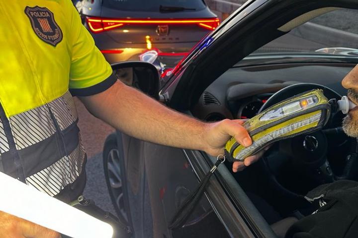 Control de alcoholemia de los Mossos d'Esquadra