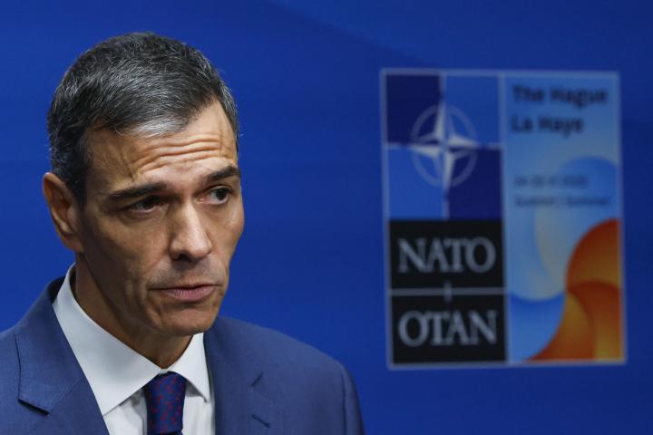 El presidente del Gobierno, Pedro Sánchez, en la cumbre de la OTAN de La Haya.