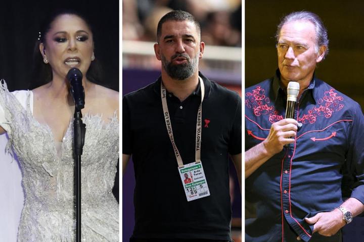 Isabel Pantoja, Bertín Osborne y Arda Turán, en imágenes de archivo.