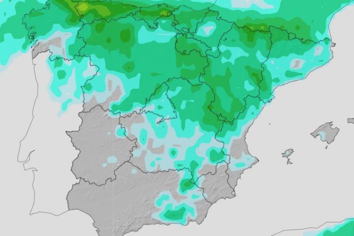 Mapa de precipitación máxima del EPS de cara al 2 de julio de 2025