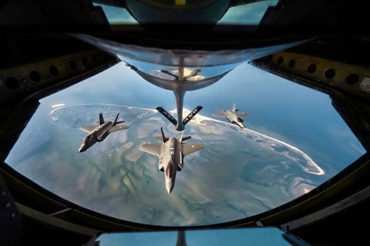 Varios F-35 de las Fuerzas Aéreas de Finlandia durante unos ejercicios