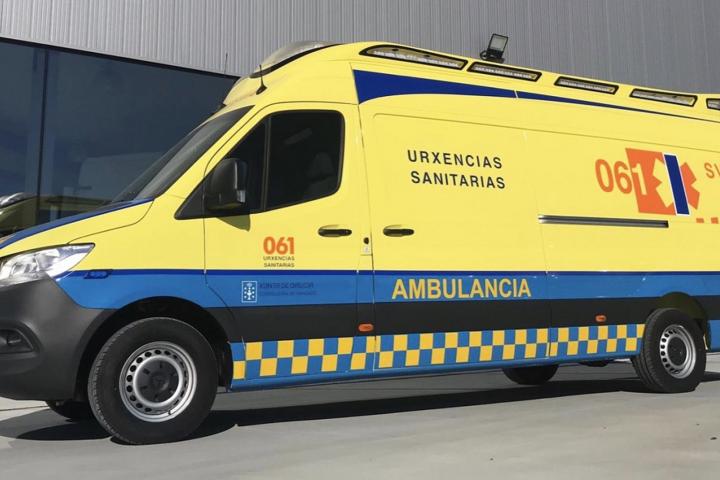Ambulancia de los servicios sanitarios de Galicia.