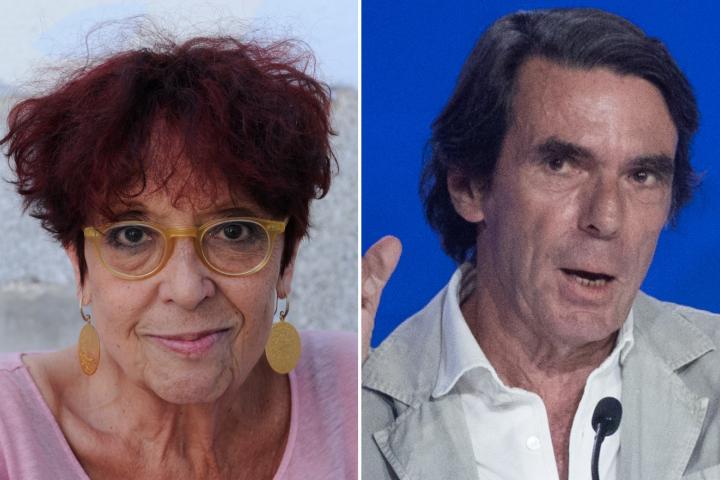 Fotomontaje de Maruja Torres y José María Aznar