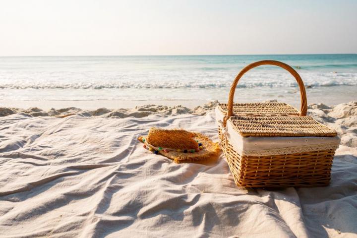 Manta para evitar llenarse de arena en la playa.