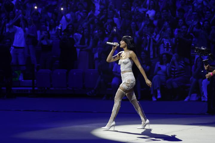 Aitana en la presentación de Cuarto Azul el pasado mes de mayo.