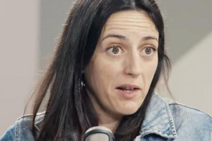 La actriz Ruth Núñez, en el podcast 'Con los pies en el cielo'.