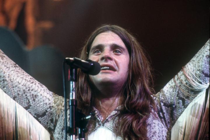 Ozzy Osbourne, en un concierto en 1970 con Black Sabbath