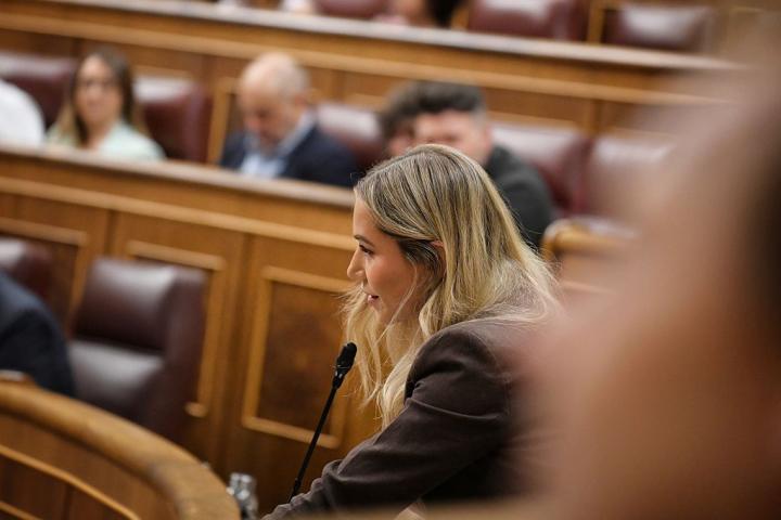 Noelia Núñez, en un pleno de junio