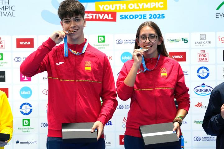 Juan Miguel Robles y Gloria Sánchez, con su oro en Skopje 2025