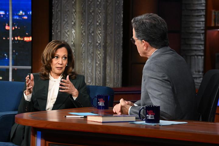 Kamala Harris, en 'The Late Show'