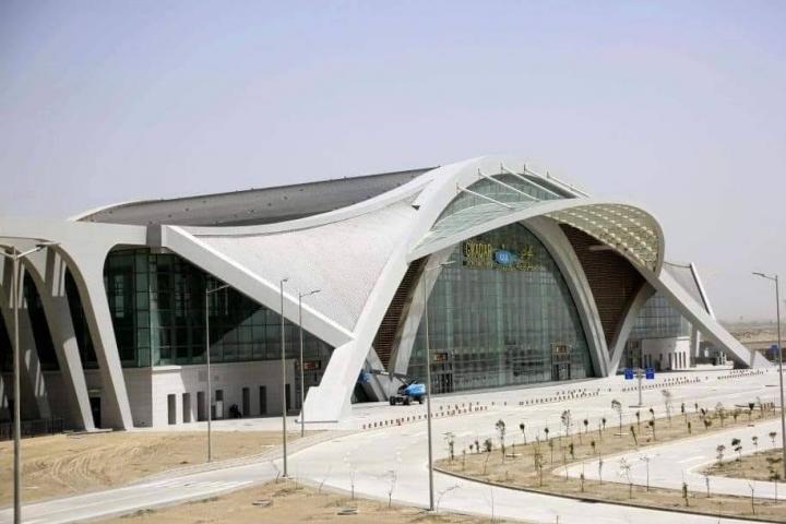 Terminal principal del aeropuerto internacional de Gwadar.