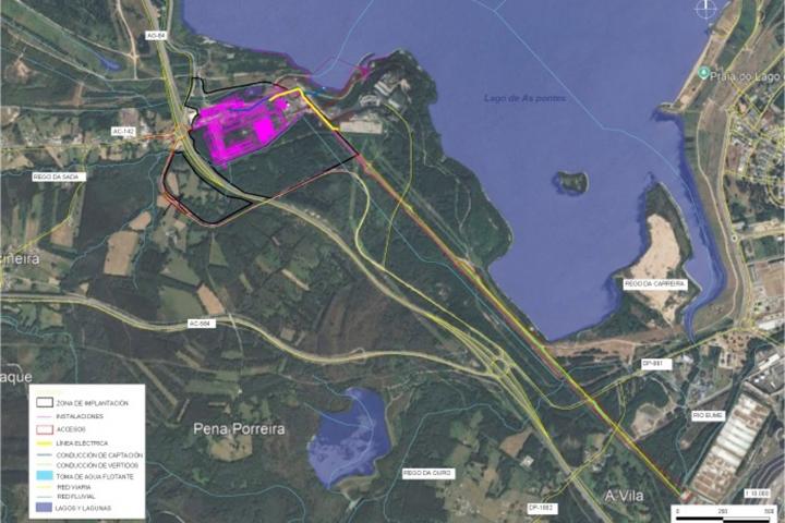 Imagen incluida en la DIA para la planta de biofibra en As Pontes de Ence.
