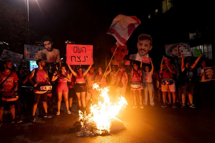 Protestas en Israel contra el plan de tomar Gaza aprobado por el Gobierno de Netanyahu