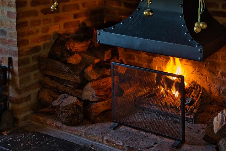 Una chimenea casera