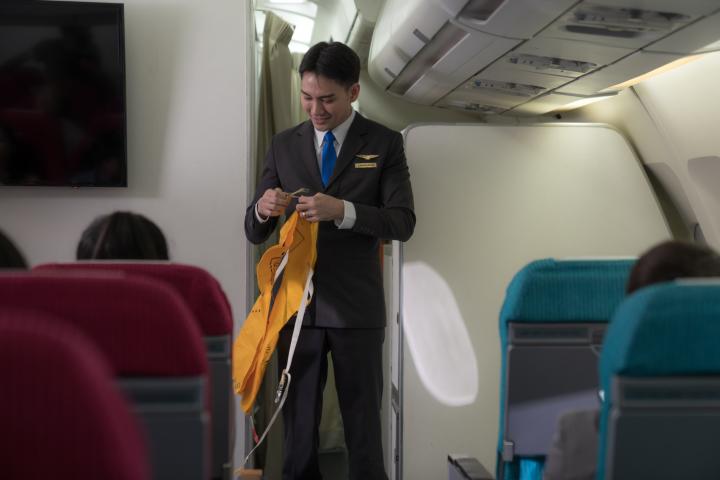 Un auxiliar de vuelo, en una imagen de recurso