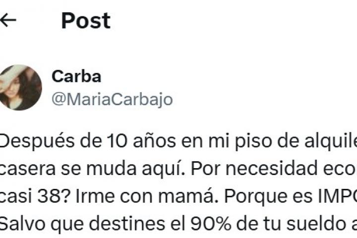 El tuit de @MariaCarbajo