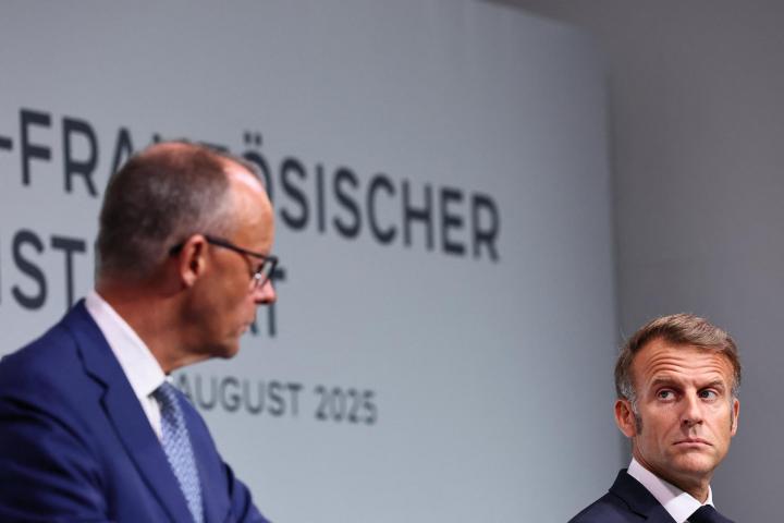 Macron y Merz este viernes en Toulon, en Francia.