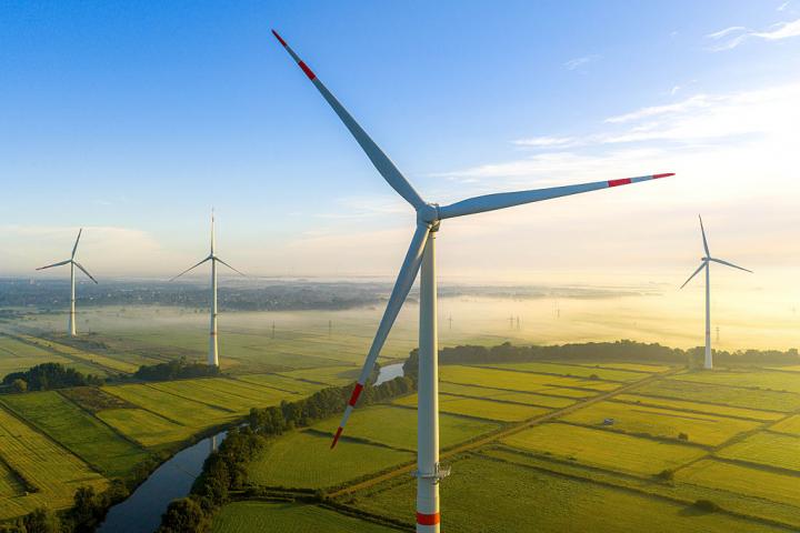 Varios aerogeneradores, en una imagen de archivo